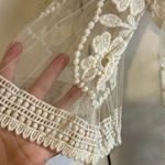 Lace Shawl Tan Size M Photo 3