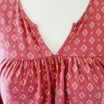 Lucky Brand  shirred geo peasant top size medium Photo 4