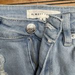 Almost Famous  Distressed‎ Denim Jean Denim Skirt Size 3 Photo 1