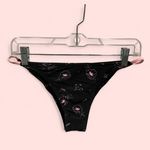 DIXXON NWT black pink peonies skimpy cheeky bikini tanning swim bottoms pool Size XL Photo 0