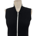Capsule 121‎ The Star Vest Black Ribbed Knit Tank Top Zip Front Size Small Photo 2