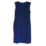 Vince Camuto V-Neck Fit & Flare Sleeveless Dress Navy Blue Size 6 Classic Event Photo 2