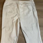 Chico's White So Slimming 12 Girlfriend Crops Cut Out Fringe Pants Photo 7