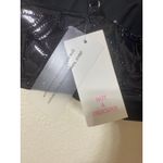 Hot & Delicious  Black Faux Patent Leather Crop Top Size Medium NWT Punk Goth Photo 4