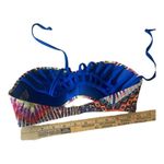 Tinibikini  Swimwear Bikini Top Women Size S Blue Multicolor Tie-Dye Pool Beach Photo 5