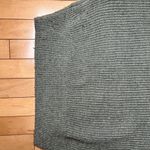 H&M Chunky Knit Cropped Mock Neck Sweater Size XS Green Grey Photo 5