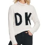 DKNY  Women's Printed Long Sleeve Mock Neck Sweater White Size medium Photo 0