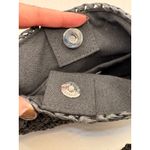 Vince  Bag Women Black Small Straw Tote Shoulder Bag Woven Magnetic Snap Purse Photo 5