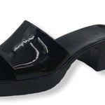 Forever Young NIB Black Jelly Heel Sandals Photo 7