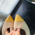 Clarks Women's Cream and Yellow Slingback Flats Photo 3