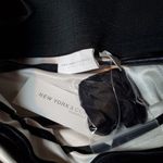 NWT New York & Company White & Black Striped Dress Size L Photo 4