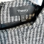 Theory  Women’s Jasneah Tweed Herringbone Black Gray Shift Dress Size 8 Photo 8