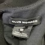 Club Monaco  Black Faux Leather Sleeveless Racerback Zip Mini Fit & Flare Dress 0 Photo 3