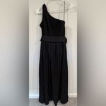 Vera Wang  Black One Shoulder Dress w Satin Sash Size 8 VGUC Photo 1