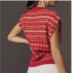 Maeve Anthropologie  Tweed Zipper Sweater Vest  XS $118 NWT Lt Orange Pink Photo 3