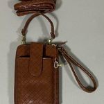 Mundi Brown Leather Crossbody Wallet Wristlet Bag Purse Mini Pocketbook 👜✨ Photo 4