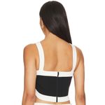 Amanda Uprichard Porsha Top in Black & Ivory Photo 1