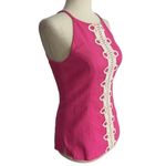 Lilly Pulitzer  Women Size 0 Pink Barbie Top Shirt Halter Embroidered (8-24P) Photo 2