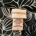 Covington Women's Y2K Floral Print Chiffon Button Front Short Sleeve Blouse - 6 Photo 3