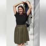Anthropologie NWT Petite Ellene Faux Leather Skirt Sz MP Photo 1