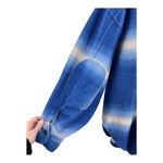 Free People  Ruby Ombre Stripe Shirt Jacket Blue Large New Photo 6