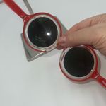 Petals and Peacocks Extasy‎ Red Round Reflective Sunglasses Photo 6