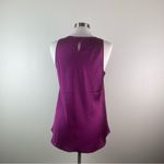 EXPRESS NEW  Satin Crew Neck Tank Size Large Berry Photo 9