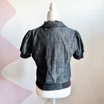 Vintage‎ Y2K Gray Denim Zip Up Jacket 2000s Indie Sleaze Grunge Large Photo 1