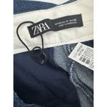 ZARA  Balloon Denim Pleated Cropped Trousers US 8 (b17) Photo 3