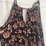 Aeropostale High Neck Halter Floral Romper Size M Black Pink Shorts Cute Photo 9