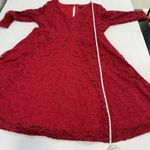 Torrid  Red Lace Long Sleeve V Neck Skater Stretch Flare Dress Size 2X Photo 10