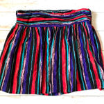 Pure Energy Women’s L/G Skirt Black Purple Stripes  Brand 100% Rayon Size Large Photo 0