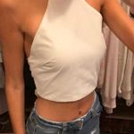 Topshop White Crop Tank With Bow Photo 0