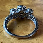 Natural Black Spinel Sterling Silver Ring Size 7 Photo 4