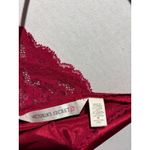 Victoria's Secret  Red Satin Lace Trim Camisole Nightgown Slip Photo 8