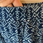 Bebop Blue Print Silky Elastic Waist Shorts Photo 6