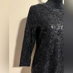 NWT GF Collection Black Floral Dress Shirt Keyhole Back with Sequins Size XS Photo 1