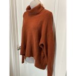 Rachel Zoe  Rust Orange Turtleneck Knit Sweater Women's Large Career Wear Mock Photo 8