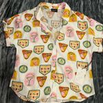 Milk and Honey Colorful Graphic Button-Up Shirt by  Size M Photo 0