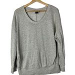 Zella  Light Gray Scoop Neck Pullover Athletic Sweatshirt M Photo 0