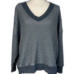 American Eagle Small Big Hug Sweater Waffle Knit V-Neck Oversized Long Sleeves Photo 0