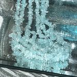 14K Gold Triple Strand Aquamarine Necklace Photo 9