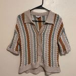 Love Riche  Beige and Green Striped Cardigan Photo 0