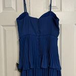 Lulu’s Cascading Crush Blue Tiered Bustier Midi Dress NWT Photo 3