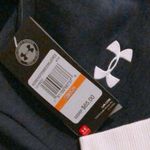 Under Armour Team USA Bomber Jacket Zip Sweatshirt Patriotic Navy Size S NEW Photo 12