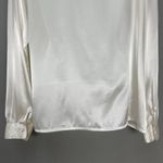 Vintage Blouse Lace‎ Collar Victorian Cream White Long Sleeve Button Photo 6