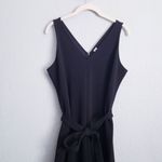 Old Navy  Black Sleeveless V-neck Ribbed Wide Leg Jumpsuit Photo 2