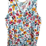 Woman Within Plus Size 30/32 Tank Top 3X Floral Sleeveless V Neck Spring 1491 Photo 0