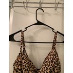 Aqua Green  Women's Twist-Front Swimsuit Leopard Print Size S 4/6 Photo 5
