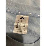 Adidas  Sweatshirt Womens Medium Light Blue Crewneck Pullover 3-Stripes Logo Photo 3